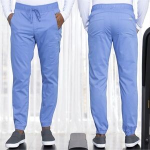 NEW Cherokee Men Scrub Pants Natural Rise Joggers Zip Cargo Pocket Size S Short